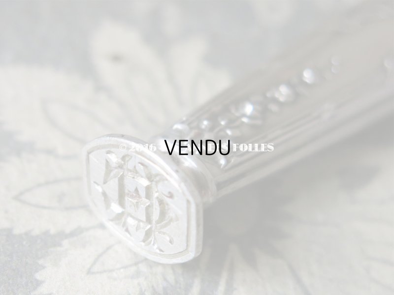 画像5: 1900年代 アンティーク シルバー製 シーリングスタンプ 薔薇模様 【 C.H 】 シルバー950