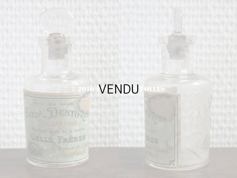 画像3: アンティーク パフュームボトル ELIXIR DENTIFRICE BALSAMIQUE - GELLE FRERES PARIS -