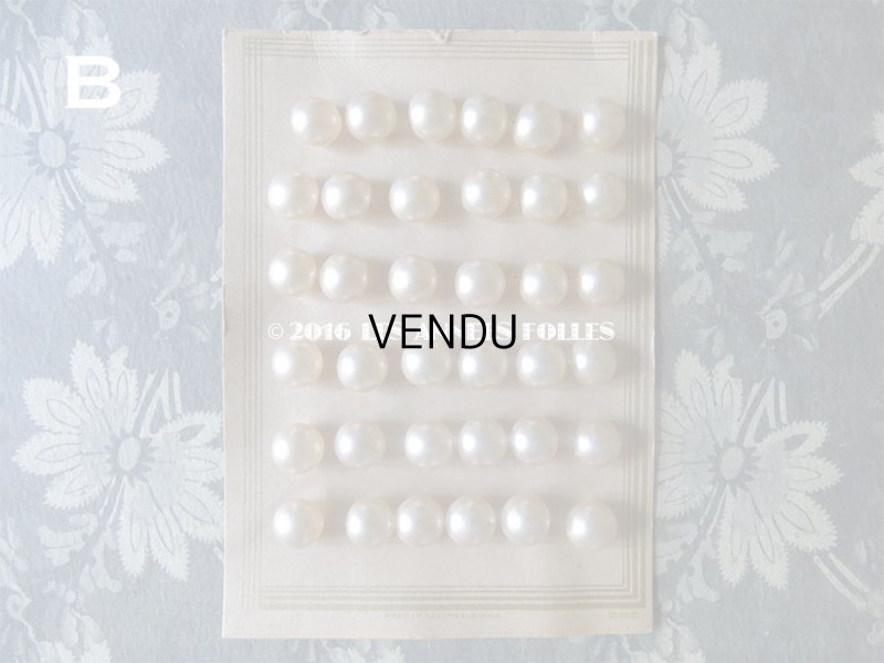 画像5: アンティーク ガラス製 ボタン パール加工  パールボタン 12.5mm  36ピース