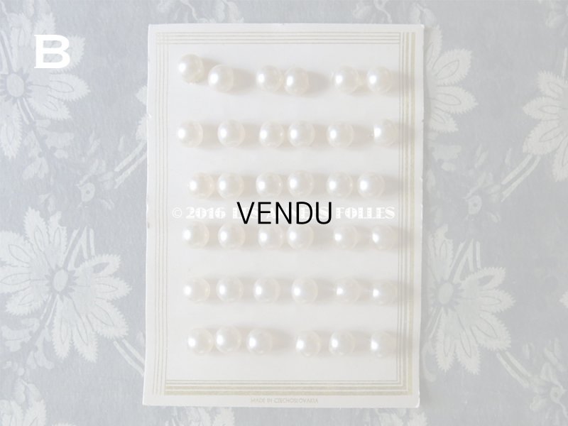 画像6: アンティーク ガラス製 ボタン パール加工  パールボタン 11mm  36ピース