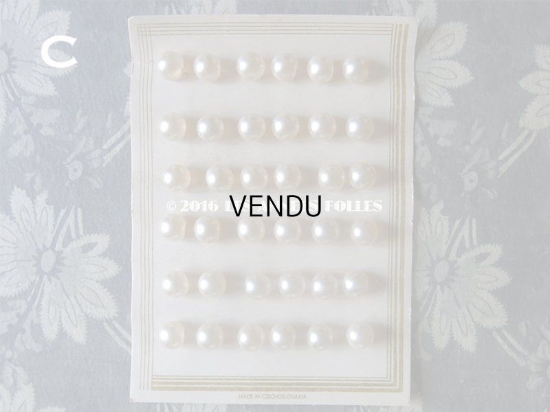 画像8: アンティーク ガラス製 ボタン パール加工  パールボタン 11mm  36ピース