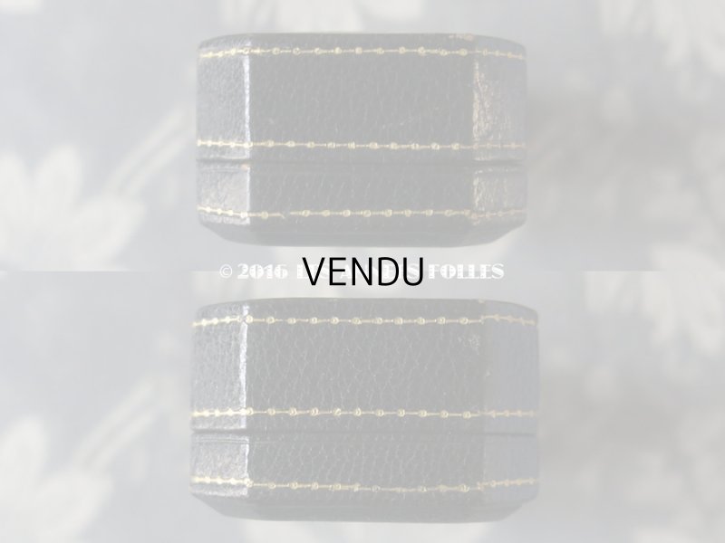 画像8: 19世紀末 アンティーク 金彩入り ジュエリーボックス 本革 モノグラム【 O.K 】 B.NOURY JOAILLIER PARIS