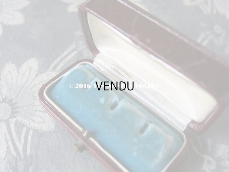 画像4: 19世紀末 アンティーク ジュエリーボックス 本革 モノグラム【 A.D.】 ボルドー