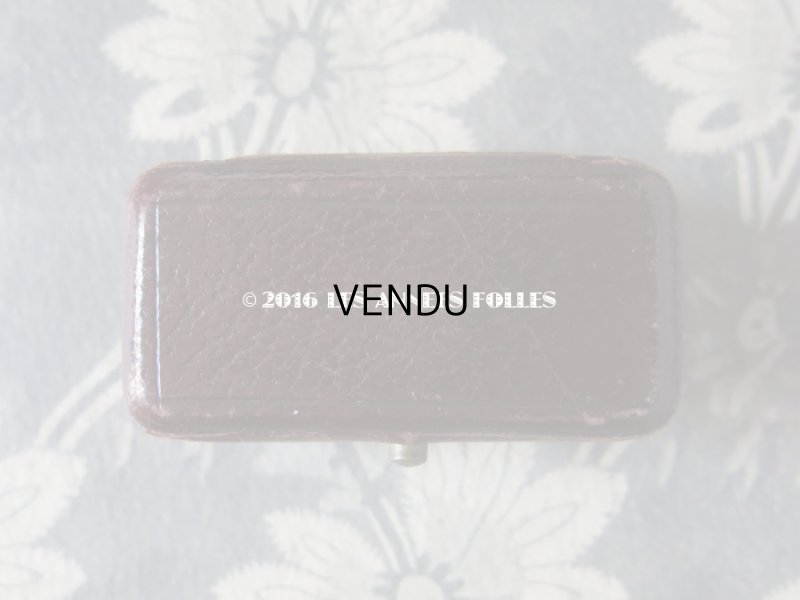 画像6: 19世紀末 アンティーク ジュエリーボックス 本革 モノグラム【 A.D.】 ボルドー