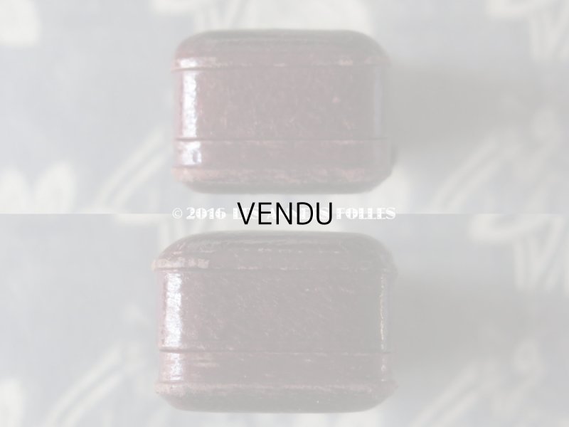 画像8: 19世紀末 アンティーク ジュエリーボックス 本革 モノグラム【 A.D.】 ボルドー