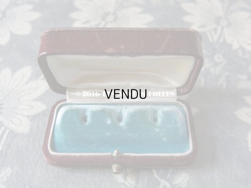 画像3: 19世紀末 アンティーク ジュエリーボックス 本革 モノグラム【 A.D.】 ボルドー