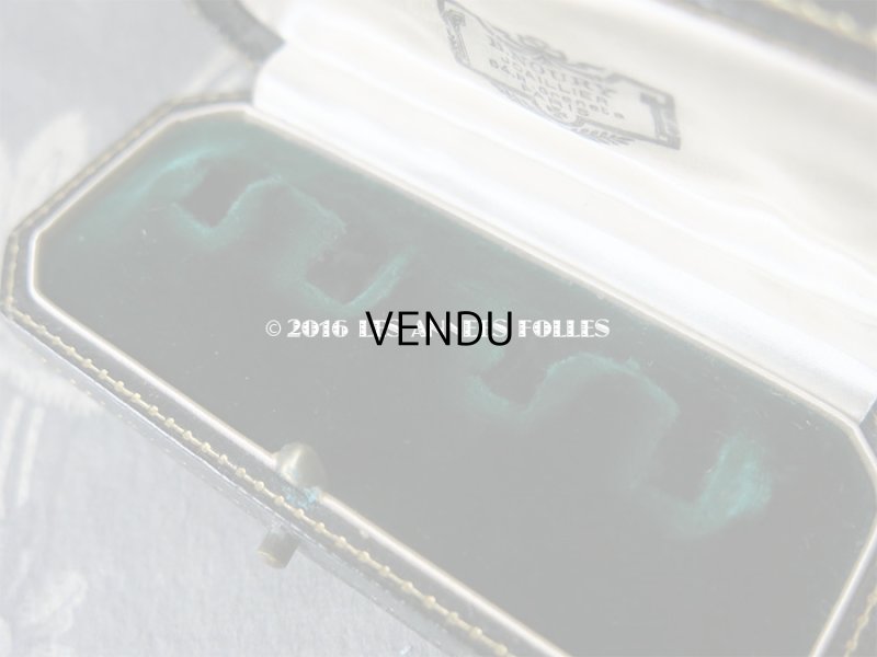 画像5: 19世紀末 アンティーク 金彩入り ジュエリーボックス 本革 モノグラム【 O.K 】 B.NOURY JOAILLIER PARIS