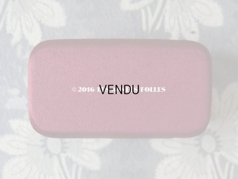 画像3: 19世紀末 アンティーク ジュエリーボックス ボルドー色 シルクサテン地