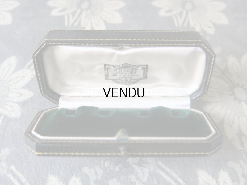 画像3: 19世紀末 アンティーク 金彩入り ジュエリーボックス 本革 モノグラム【 O.K 】 B.NOURY JOAILLIER PARIS