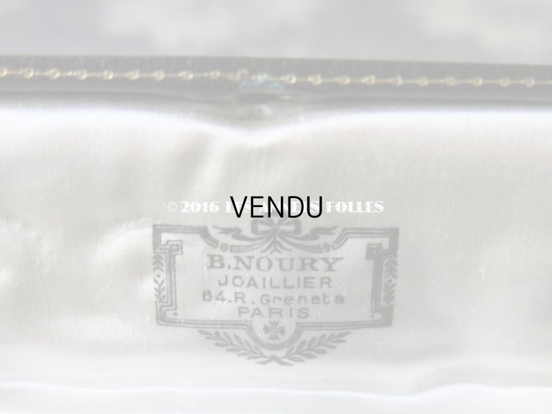 画像4: 19世紀末 アンティーク 金彩入り ジュエリーボックス 本革 モノグラム【 O.K 】 B.NOURY JOAILLIER PARIS