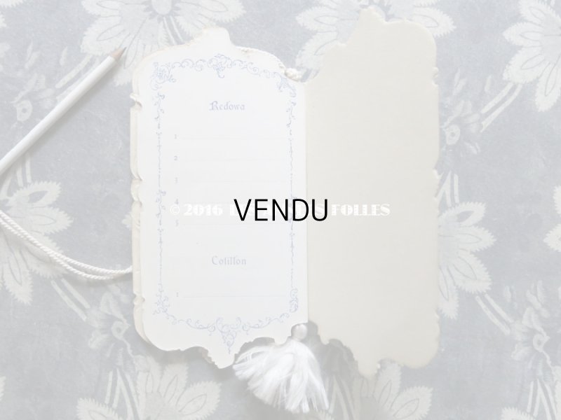 画像6: 1900年代 アンティーク 舞踏会の手帳 ペンシル付 CARNET DE BAL カルネ・ド・バル