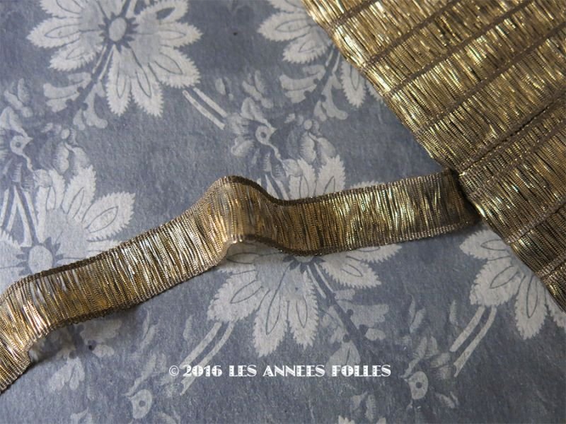 画像1: 19世紀末 アンティーク メタル製  トリム ゴールド 