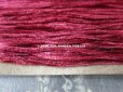 画像4: 1920年代 アンティーク  刺繍用 シルクベルベットの紐  シルク製シェニール糸　赤 ワインレッド 約23m (4)