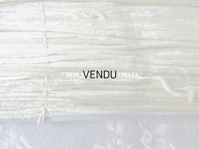画像4: 1920年代 アンティーク  刺繍用 シルクベルベットの紐  シルク製シェニール糸　オリーブグリーン 約79m