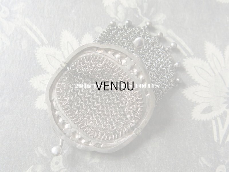 画像6: 1900年代 アンティーク シルバー製 鈴蘭 メタルメッシュのコインケース