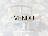 アンティーク ジュエリーボックス スモーキーブルーのクッション