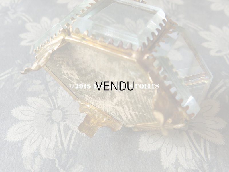 画像5: アンティーク ジュエリーボックス スモーキーブルーのクッション