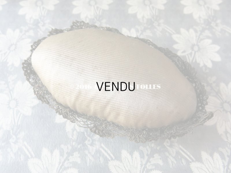 画像4: 19世紀 アンティーク ハットピンクッション メタルレース