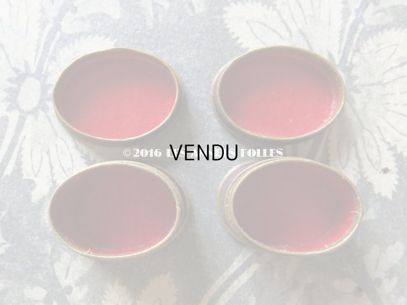 画像5: 1900年代 アンティーク とても小さな ファーマシーボックス ゴールド＆ボルドー