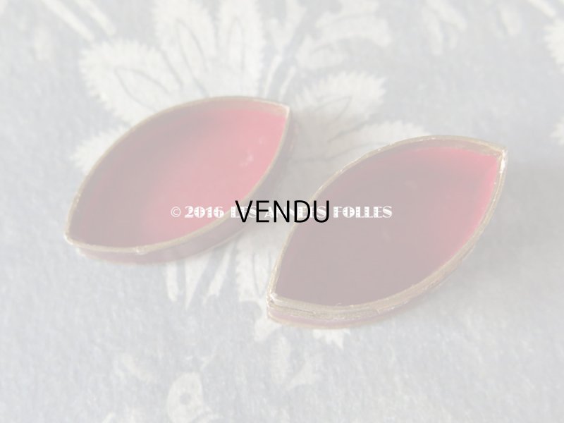 画像5: アンティーク とても小さなジュエリーボックス ボルドー色