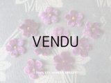1930年代 アンティーク ベルベット製 コサージュ用 花びらのセット 紫 10ピース