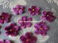 画像3: 1930年代 アンティーク ベルベット製 コサージュ用 花びらのセット 紫 10ピース (3)