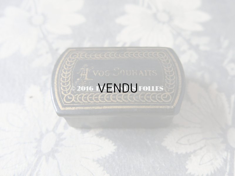 画像3: 19世紀 アンティーク ナポレオン3世 パピエマシェ シガレットケース A VOS SOUHAITS