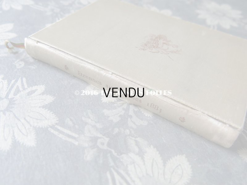 画像8: ★2016クリスマスセール対象外★ 1883年 アンティーク 本　天使のシルクカバー 紫の花模様 ETRENNES AUX DAMES