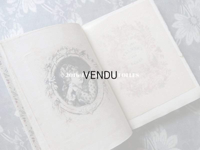 画像10: ★2016クリスマスセール対象外★ 1883年 アンティーク 本　天使のシルクカバー 紫の花模様 ETRENNES AUX DAMES