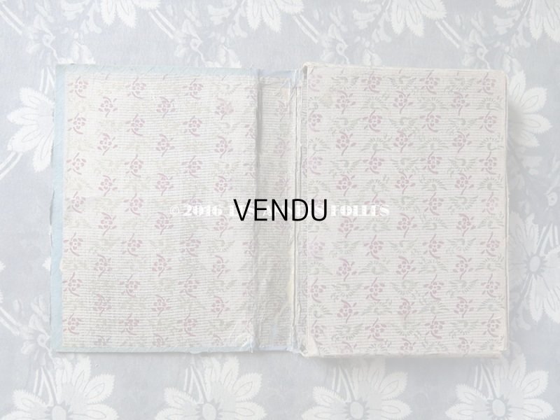 画像5: ★2016クリスマスセール対象外★ 1883年 アンティーク 本　天使のシルクカバー 紫の花模様 ETRENNES AUX DAMES