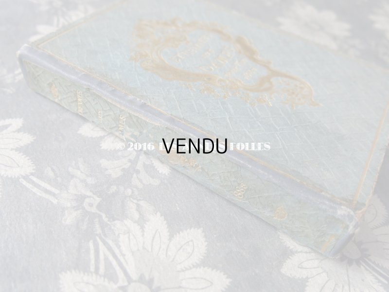 画像3: ★2016クリスマスセール対象外★ 1883年 アンティーク 本　天使のシルクカバー 紫の花模様 ETRENNES AUX DAMES