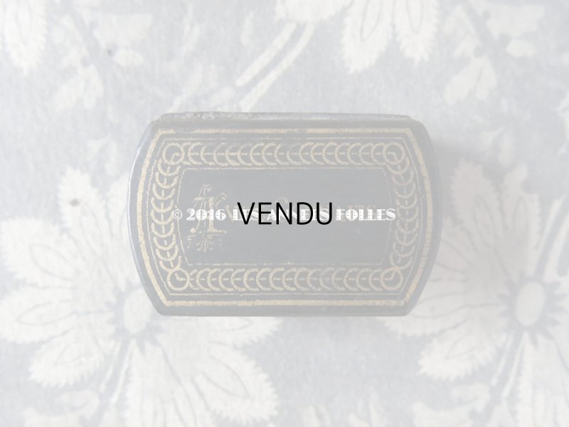 画像4: 19世紀 アンティーク ナポレオン3世 パピエマシェ シガレットケース A VOS SOUHAITS