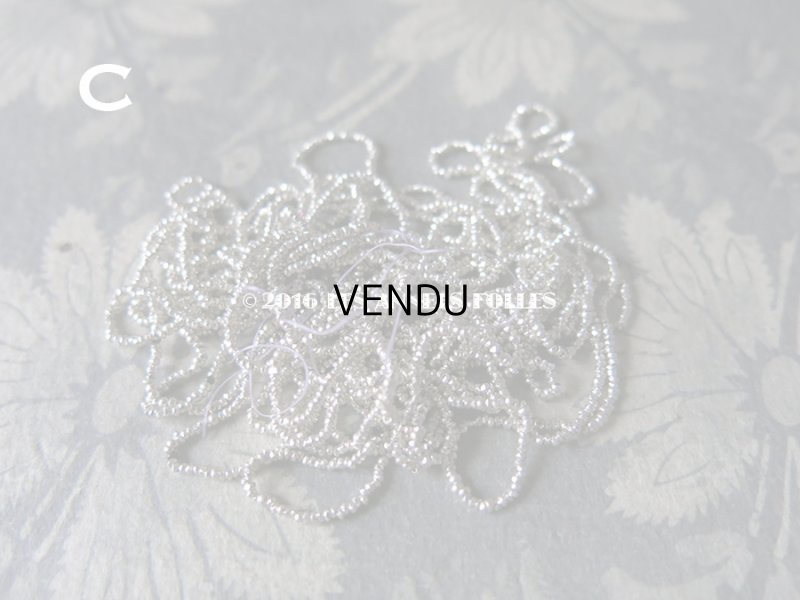 画像6: ★2016クリスマスセール対象外★ 1900年代 アンティーク メタル製 マイクロビーズ ファセット カット入り シルバー キャビアビーズ