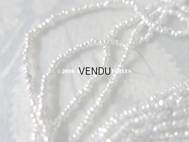 画像3: ★2016クリスマスセール対象外★ 1900年代 アンティーク メタル製 マイクロビーズ ファセット カット入り シルバー キャビアビーズ