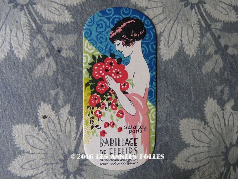 画像1: 1920年代 アンティーク パフュームカード BABILLAGE DE FLEURS - SALANCY PARIS -