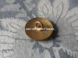 画像3: アンティーク エナメル ボタン 薔薇 ハンドペイント グリーン & ゴールドレリーフ 13mm (3)