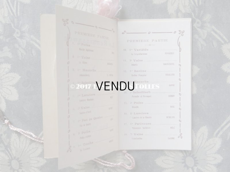 画像5: 1911年 アンティーク 舞踏会の手帳 ペンシル付 CARNET DE BAL カルネ・ド・バル