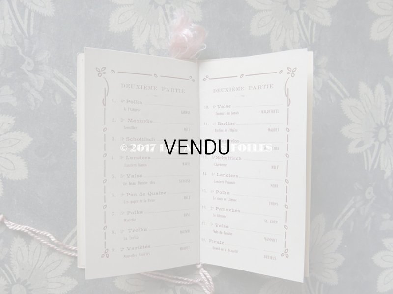 画像7: 1911年 アンティーク 舞踏会の手帳 ペンシル付 CARNET DE BAL カルネ・ド・バル