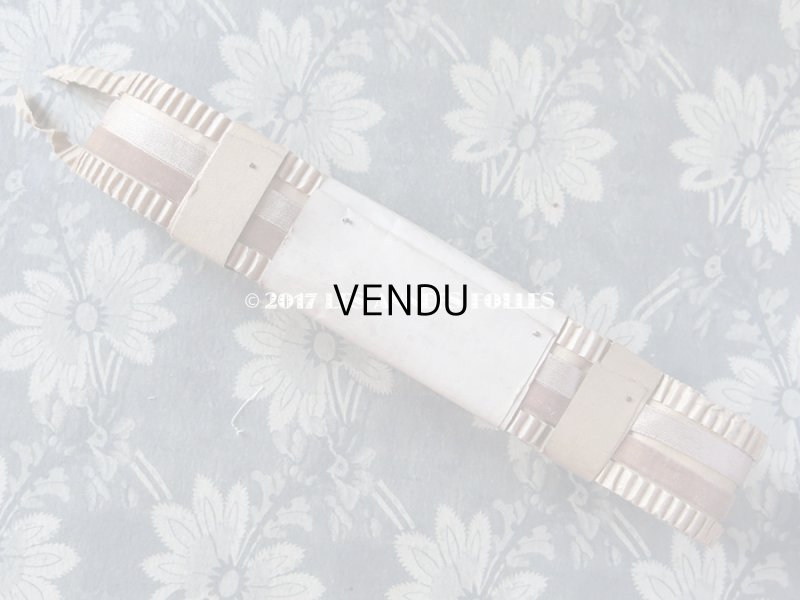 画像9: 19世紀末 未使用 アンティーク シルク製 ベルベット&サテン ダブルフェイスのリボン ピンクベージュ 10m 幅8mm VELOURS SOIE PON 5000 COL 3