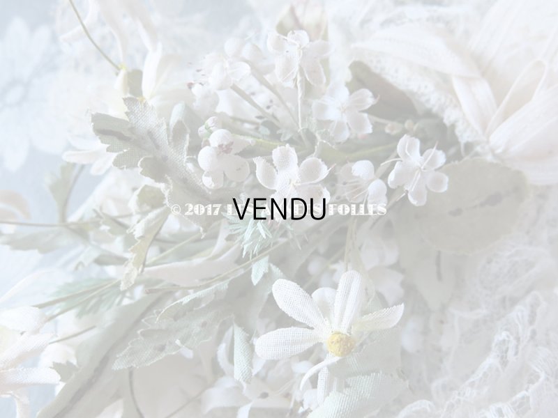 画像6: 19世紀末 アンティーク 花嫁のブーケ　花模様のレース＆シルク製ジャガード織リボン　ウェディングブーケ