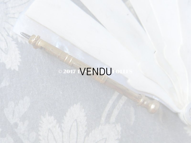 画像4: 19世紀初頭  舞踏会の手帳 ペンシル付 マザーオブパール製 ファン型 CARNET DE BAL カルネ・ド・バル