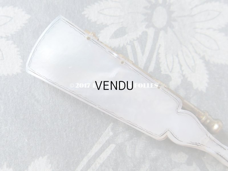 画像10: 19世紀初頭  舞踏会の手帳 ペンシル付 マザーオブパール製 ファン型 CARNET DE BAL カルネ・ド・バル