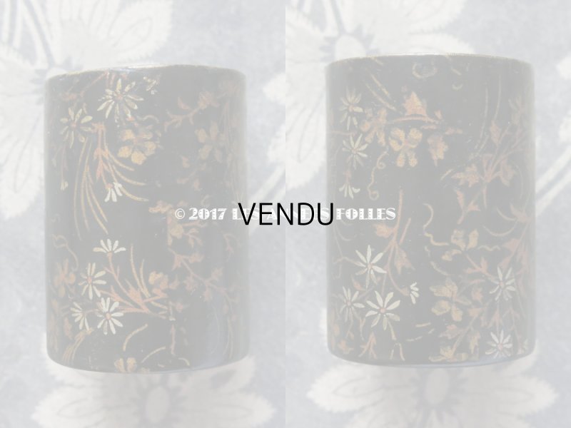 画像4: 19世紀 アンティーク ナポレオン3世 パピエマシェ 花模様のゴブレ S