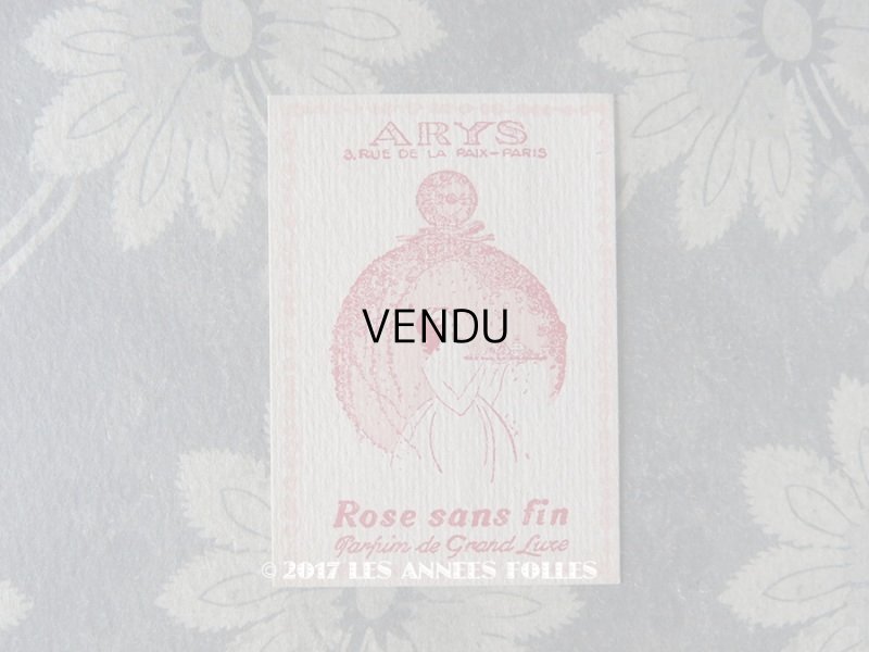 画像1: 1919年 アンティーク パフュームカード ROSE SANS FIN - ARYS -