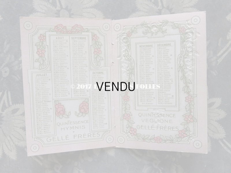 画像6: 1907年 アンティーク カレンダー手帳  - GELLE FRERES -