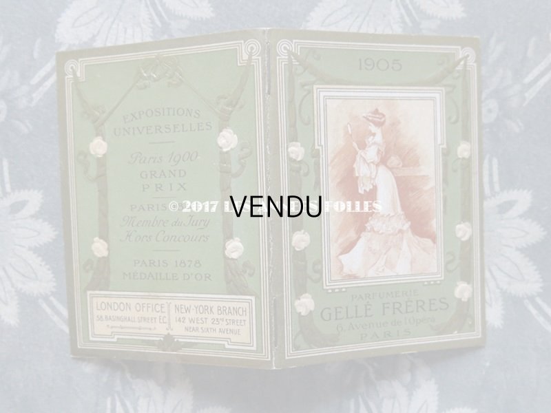 画像3: 1905年 アンティーク カレンダー手帳  - GELLE FRERES -