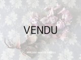 19世紀末　アンティーク 紫の花のコサージュ 