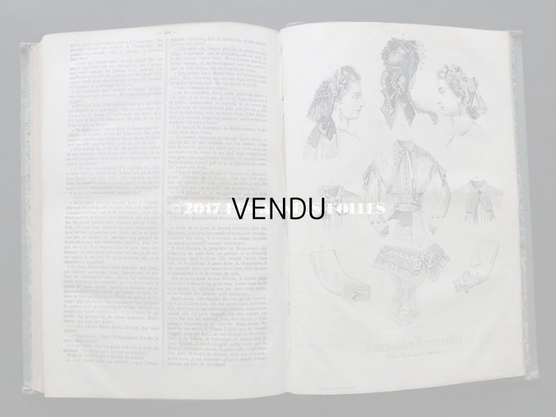 画像11: 1864年 アンティーク 本 版画付き モード新聞 JOURNAL DES DEMOISELLES