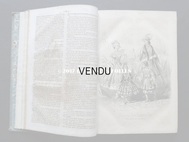 画像5: 1864年 アンティーク 本 版画付き モード新聞 JOURNAL DES DEMOISELLES