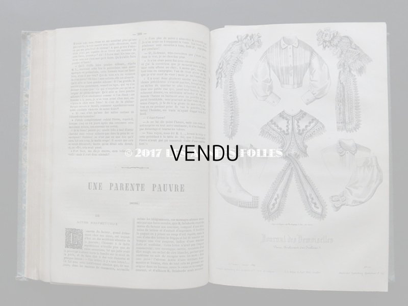 画像9: 1864年 アンティーク 本 版画付き モード新聞 JOURNAL DES DEMOISELLES